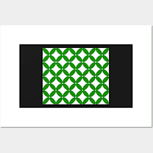 Abstract pattern - green and white. Posters and Art